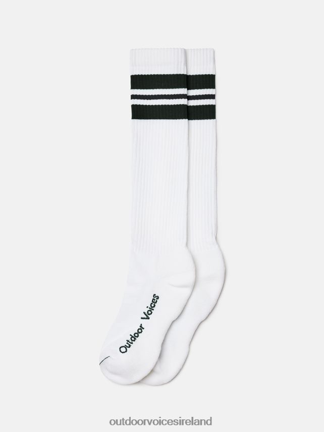 Accessory IE Outdoor Voices Unisex OV Tall Stripe Sock White/Black HNT0ZV116