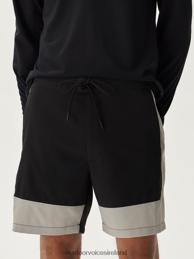 Clothing IE Outdoor Voices Men SolarCool 6" Beach Boardshort Black/Grey HNT0ZV146