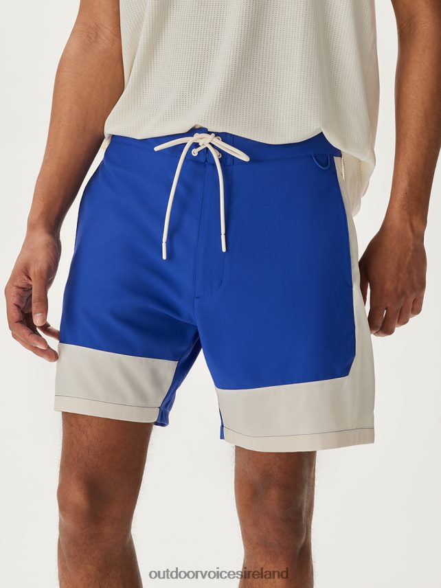 Clothing IE Outdoor Voices Men SolarCool 6" Beach Boardshort Deep Ultramarine/Milk Stone HNT0ZV145