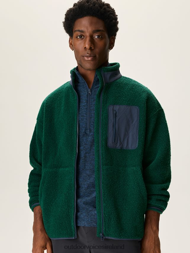 Clothing IE Outdoor Voices Men MegaFleece Full Zip Conifer/Navy HNT0ZV173