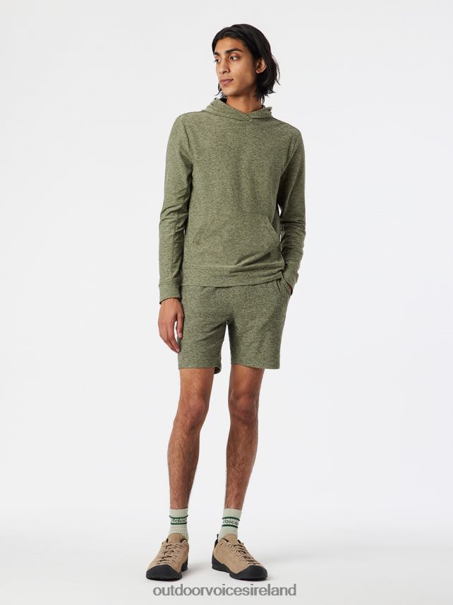 Clothing IE Outdoor Voices Men CloudKnit Hoodie Tea Tree HNT0ZV177