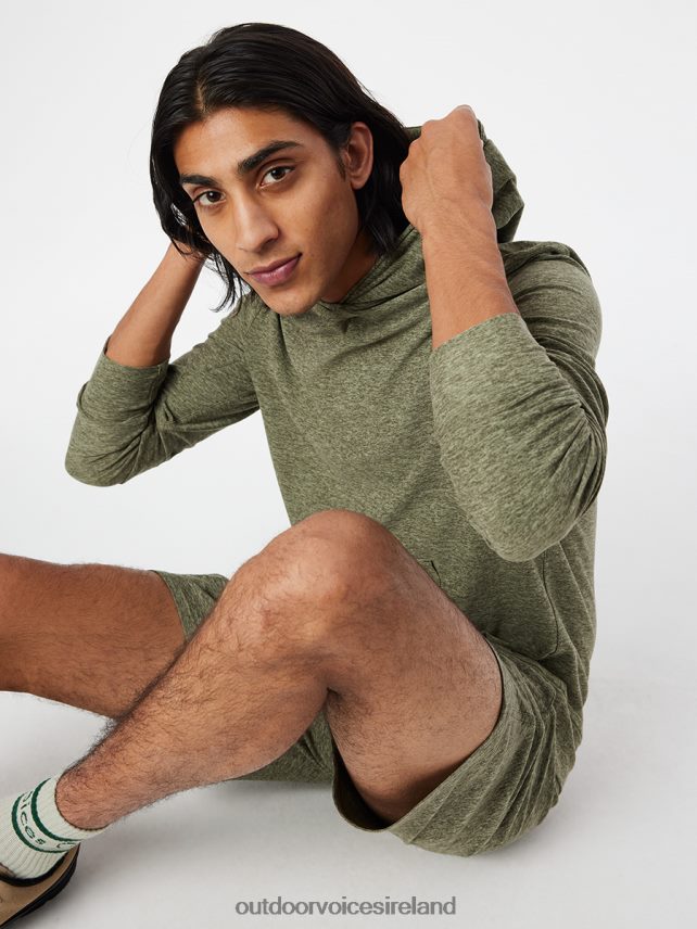 Clothing IE Outdoor Voices Men CloudKnit Hoodie Tea Tree HNT0ZV177