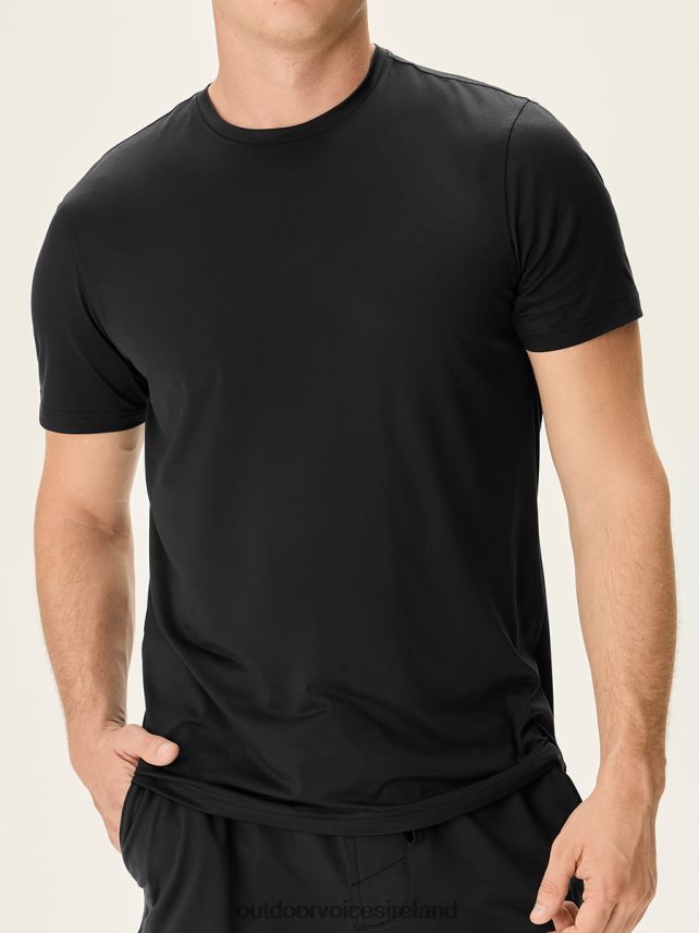 Clothing IE Outdoor Voices Men CloudKnit Shortsleeve Black HNT0ZV162