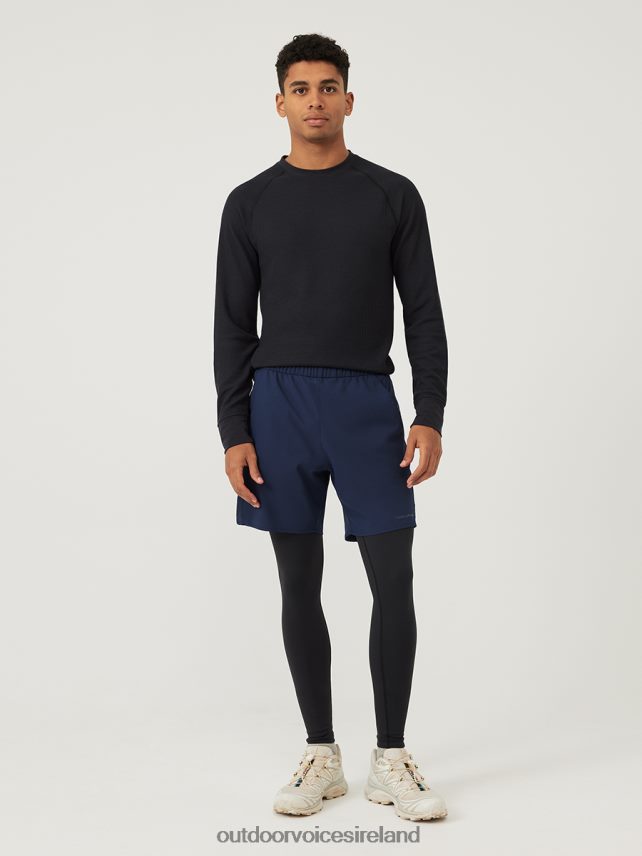 Clothing IE Outdoor Voices Men FastTrack Waffle Longsleeve Black HNT0ZV154