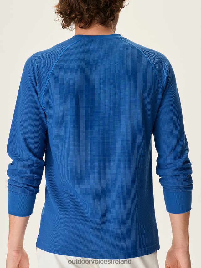 Clothing IE Outdoor Voices Men FastTrack Waffle Longsleeve New Blue HNT0ZV155