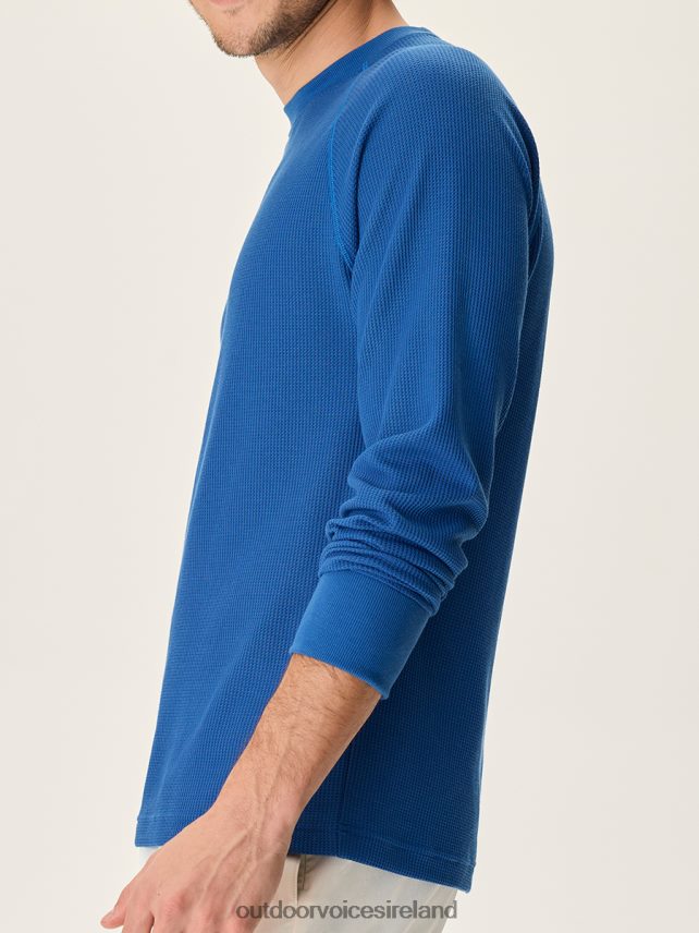 Clothing IE Outdoor Voices Men FastTrack Waffle Longsleeve New Blue HNT0ZV155