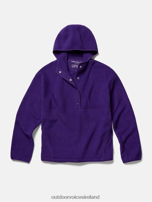 Clothing IE Outdoor Voices Men RecFleece Snap Up Hoodie Galaxy HNT0ZV180