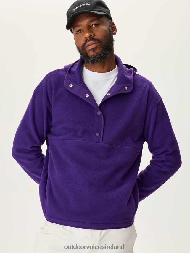 Clothing IE Outdoor Voices Men RecFleece Snap Up Hoodie Galaxy HNT0ZV180