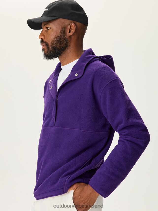 Clothing IE Outdoor Voices Men RecFleece Snap Up Hoodie Galaxy HNT0ZV180