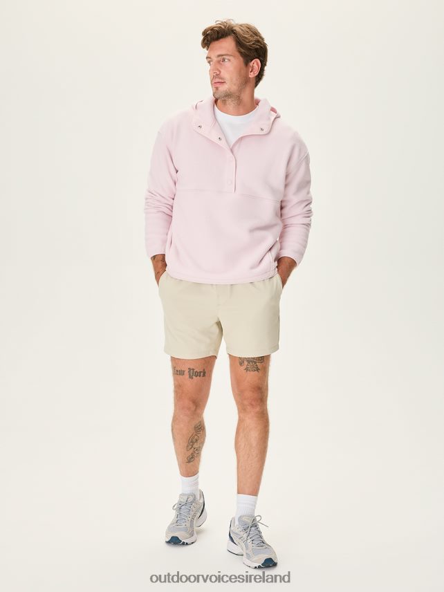 Clothing IE Outdoor Voices Men RecFleece Snap Up Hoodie Tulip HNT0ZV182