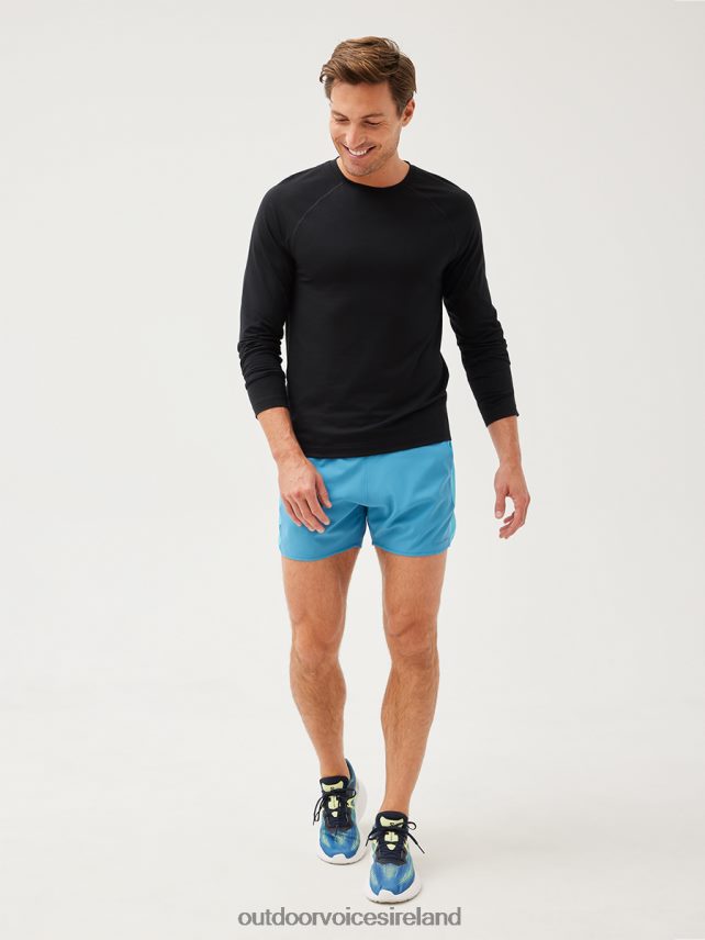 Clothing IE Outdoor Voices Men ThinkFast Mesh Longsleeve Black HNT0ZV158