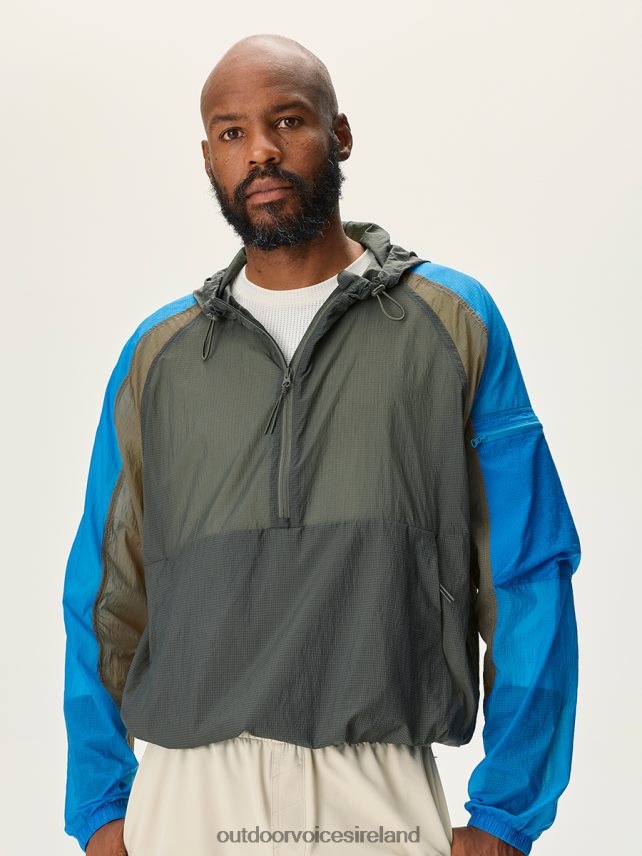Clothing IE Outdoor Voices Men Windbreaker Jacket Tea Tree/Elmwood/Seaside HNT0ZV183
