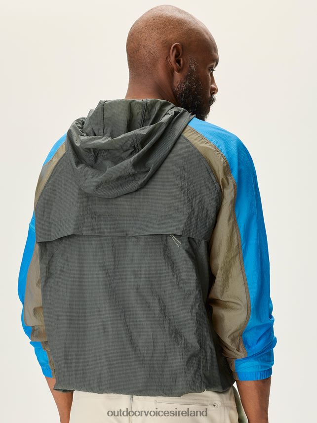 Clothing IE Outdoor Voices Men Windbreaker Jacket Tea Tree/Elmwood/Seaside HNT0ZV183