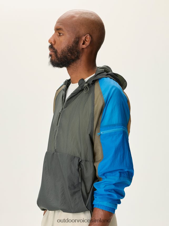 Clothing IE Outdoor Voices Men Windbreaker Jacket Tea Tree/Elmwood/Seaside HNT0ZV183
