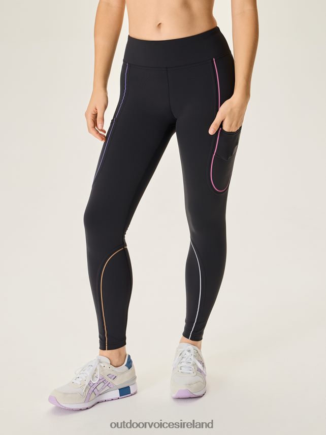 Clothing IE Outdoor Voices Women FrostKnit 7/8 Legging Black/Rainbow Reflective HNT0ZV99