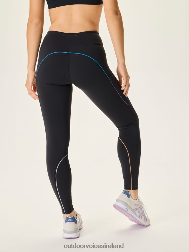 Clothing IE Outdoor Voices Women FrostKnit 7/8 Legging Black/Rainbow Reflective HNT0ZV99