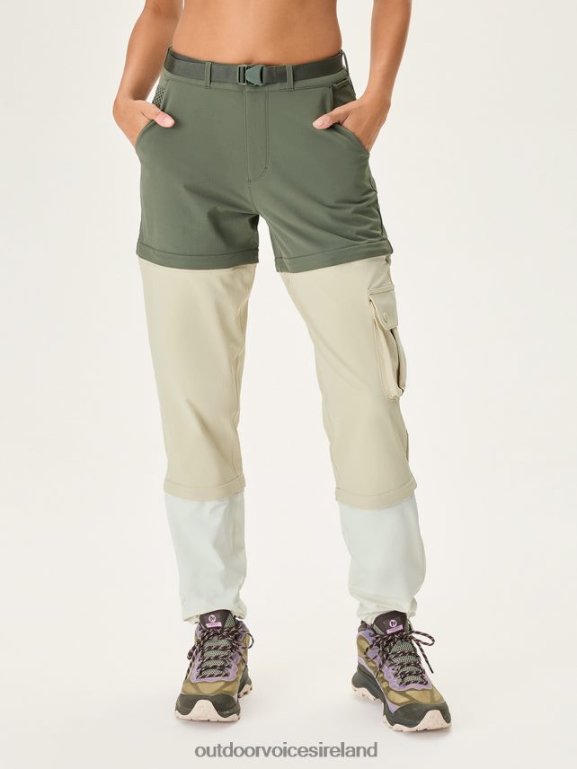 Clothing IE Outdoor Voices Women RecTrek Zip-Off Pant Tea Tree/Calcite/Milk Stone HNT0ZV16