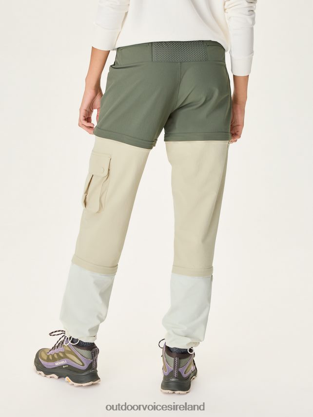 Clothing IE Outdoor Voices Women RecTrek Zip-Off Pant Tea Tree/Calcite/Milk Stone HNT0ZV16