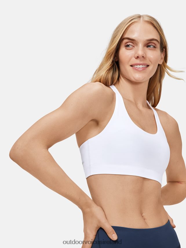 Clothing IE Outdoor Voices Women All-Time Bra White HNT0ZV94