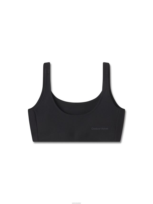 Clothing IE Outdoor Voices Women Double Time Bra Black HNT0ZV88