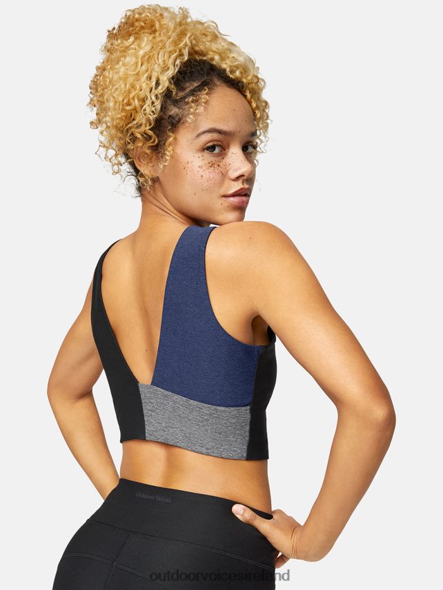 Clothing IE Outdoor Voices Women Venus Crop Top Black/Navy/Graphite HNT0ZV91