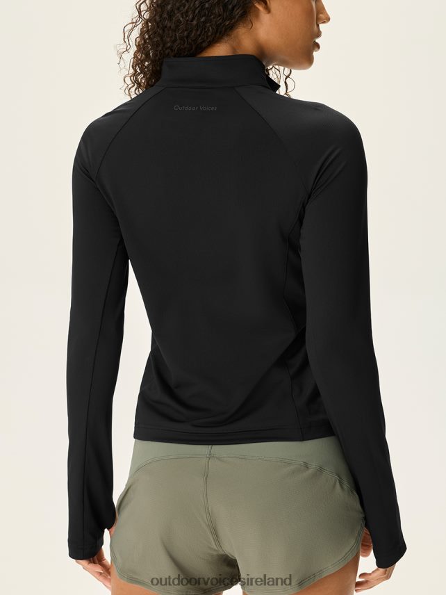 Clothing IE Outdoor Voices Women CoolTech 1/4 Zip Black HNT0ZV44