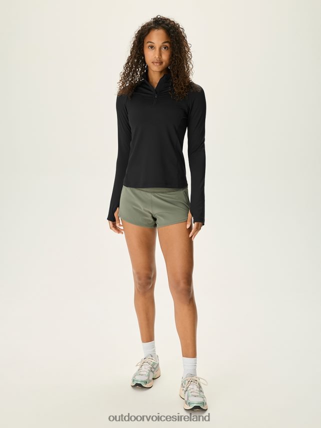Clothing IE Outdoor Voices Women CoolTech 1/4 Zip Black HNT0ZV44