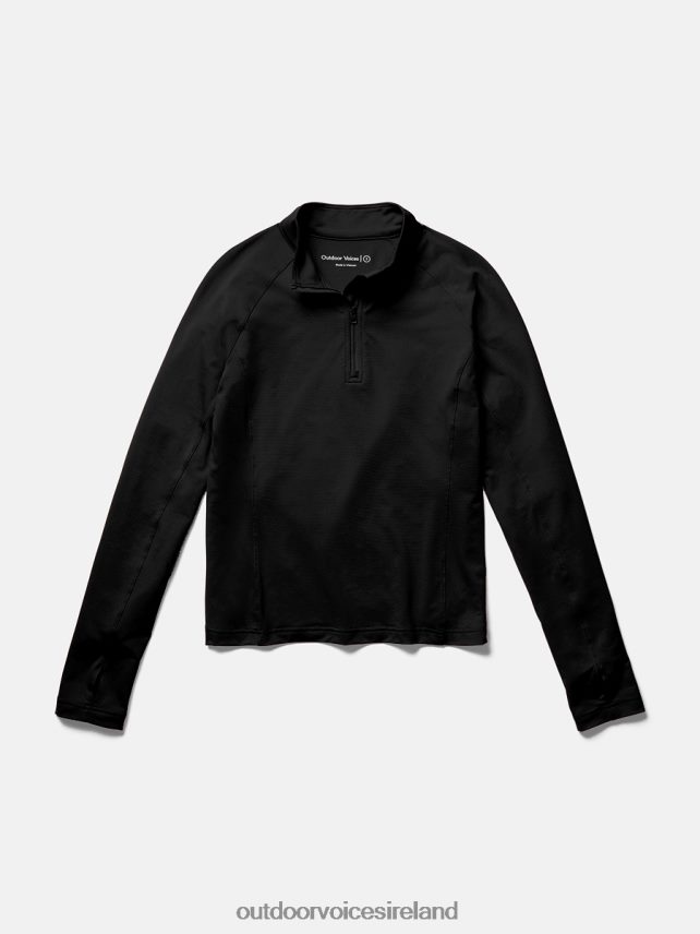 Clothing IE Outdoor Voices Women CoolTech 1/4 Zip Black HNT0ZV44