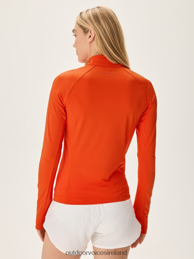 Clothing IE Outdoor Voices Women CoolTech 1/4 Zip Pimiento HNT0ZV43