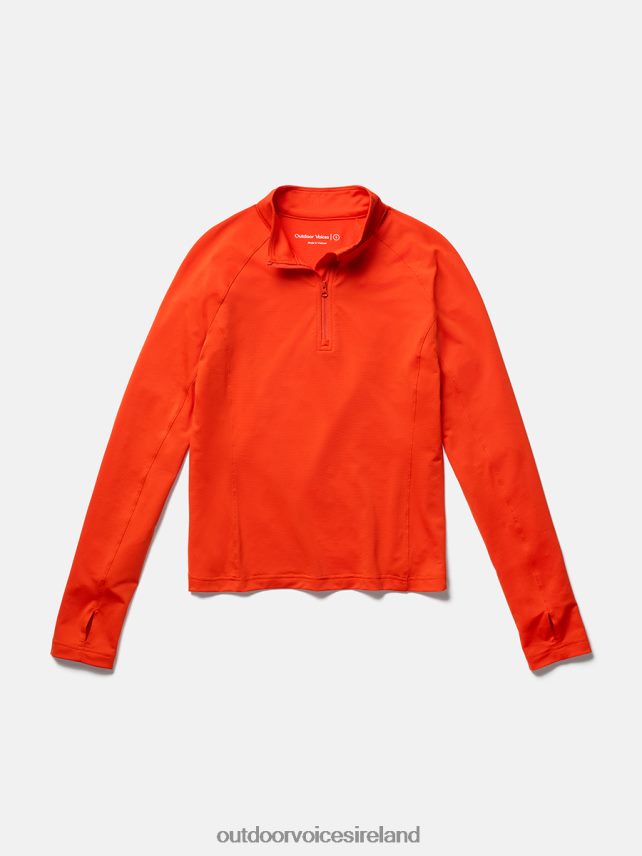 Clothing IE Outdoor Voices Women CoolTech 1/4 Zip Pimiento HNT0ZV43