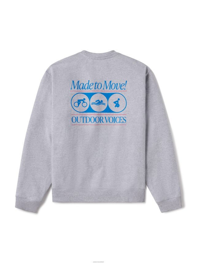 Clothing IE Outdoor Voices Women Made to Move Graphic Sweatshirt Heather Grey HNT0ZV38