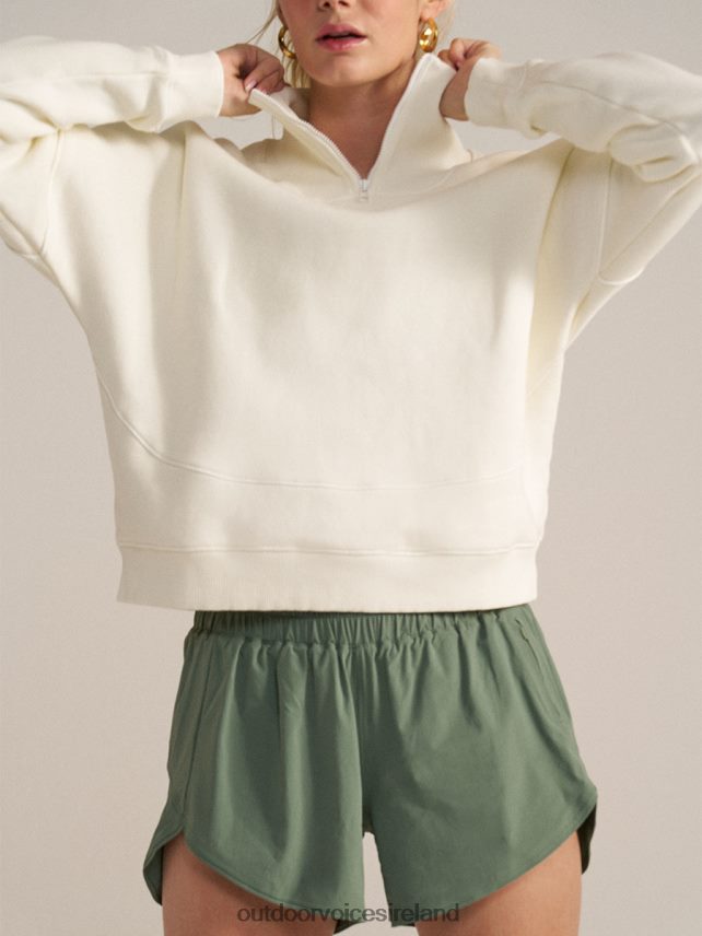 Clothing IE Outdoor Voices Women Nimbus 1/4 Zip Sweatshirt Vanilla HNT0ZV48
