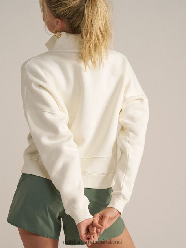 Clothing IE Outdoor Voices Women Nimbus 1/4 Zip Sweatshirt Vanilla HNT0ZV48