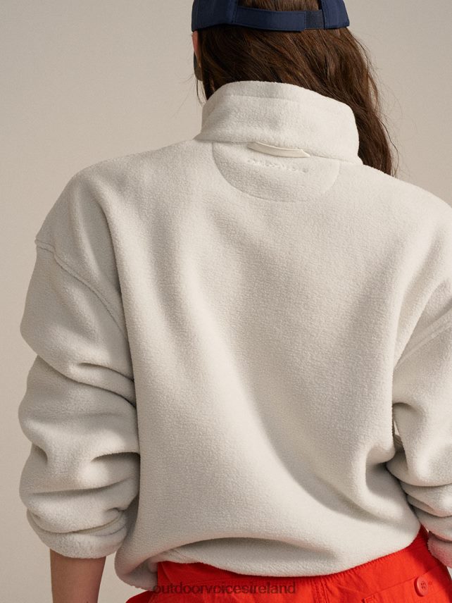 Clothing IE Outdoor Voices Women PrimoFleece 1/4 Zip Pullover Oyster HNT0ZV40