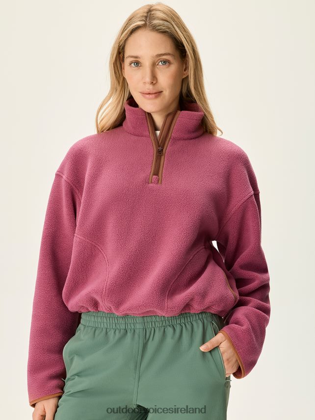 Clothing IE Outdoor Voices Women PrimoFleece 1/4 Zip Pullover Smokebush HNT0ZV42