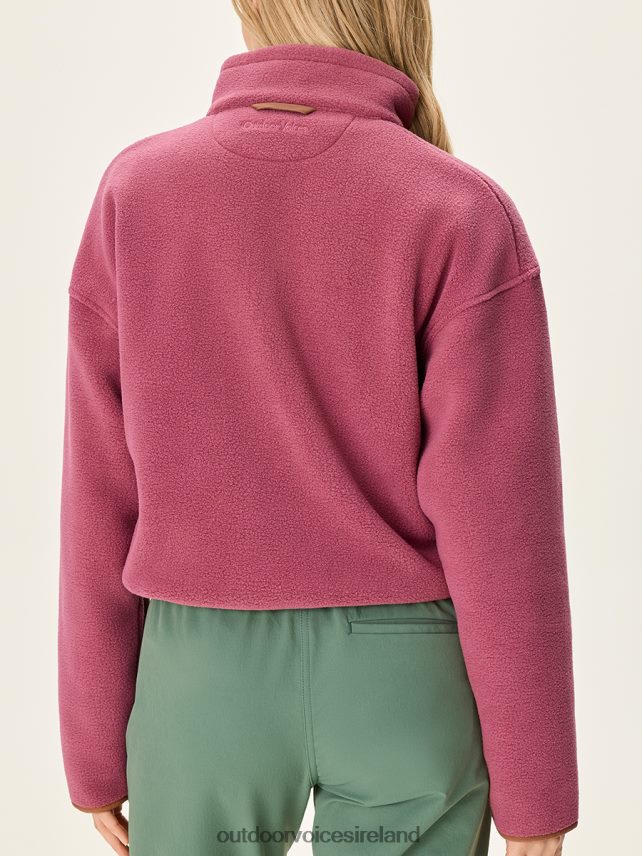 Clothing IE Outdoor Voices Women PrimoFleece 1/4 Zip Pullover Smokebush HNT0ZV42