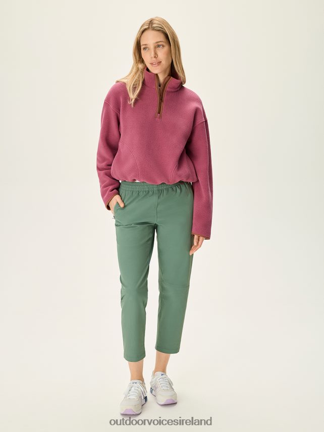 Clothing IE Outdoor Voices Women PrimoFleece 1/4 Zip Pullover Smokebush HNT0ZV42