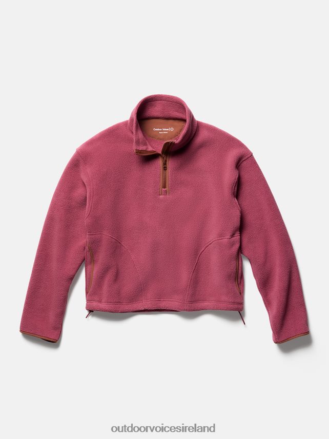Clothing IE Outdoor Voices Women PrimoFleece 1/4 Zip Pullover Smokebush HNT0ZV42