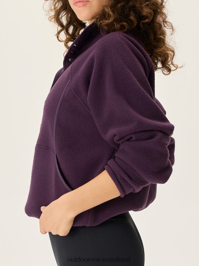 Clothing IE Outdoor Voices Women RecFleece Snap Pullover Ube HNT0ZV39