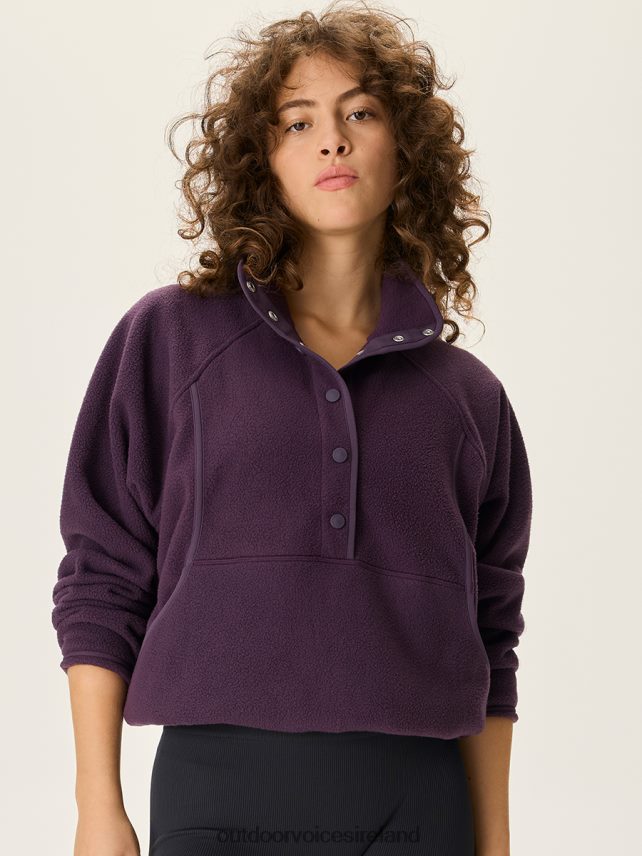 Clothing IE Outdoor Voices Women RecFleece Snap Pullover Ube HNT0ZV39