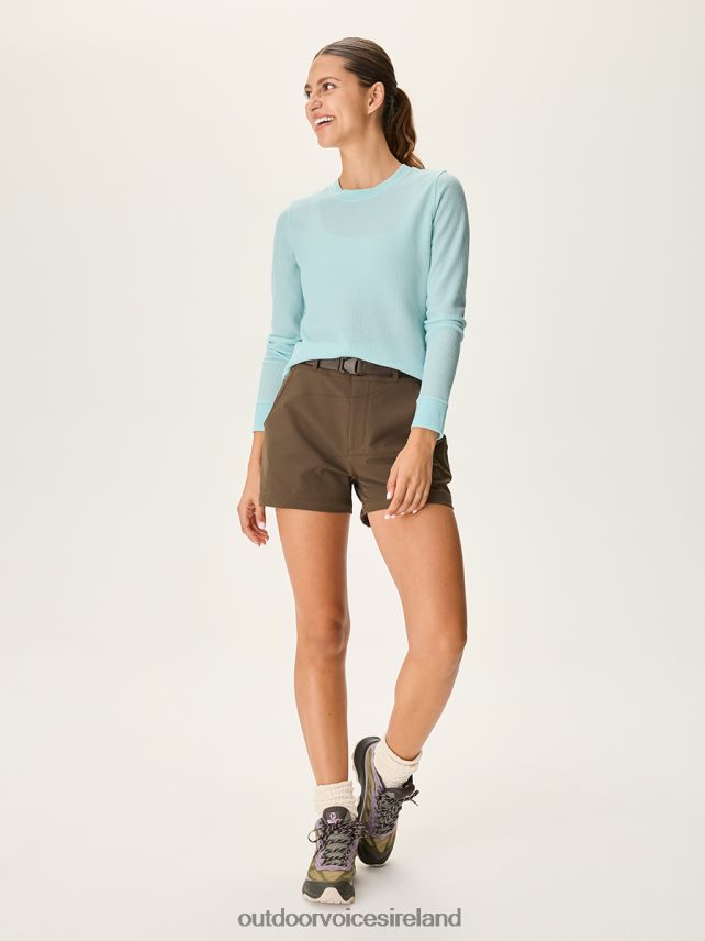 Clothing IE Outdoor Voices Women FastTrack Waffle Longsleeve Moonstone HNT0ZV61